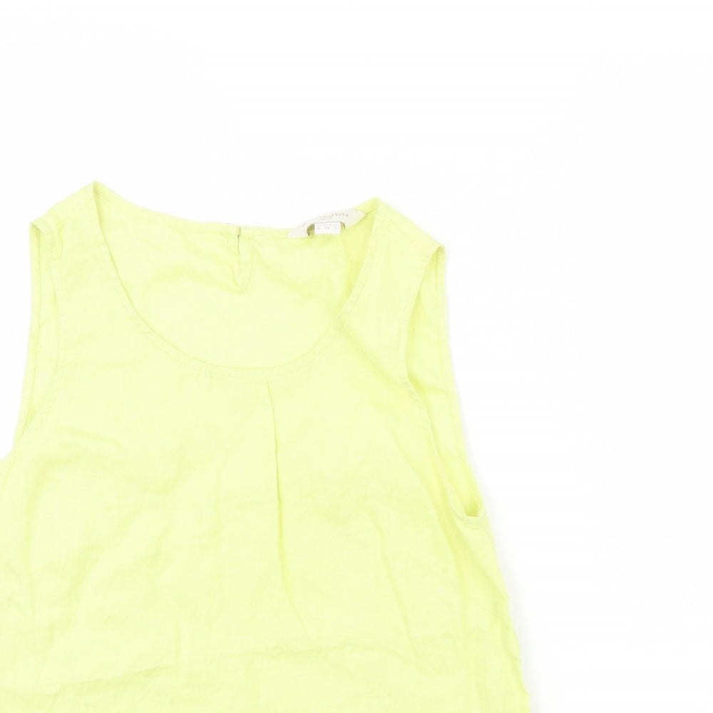 Womens UK Size 8 Monsoon Green Basic Tank