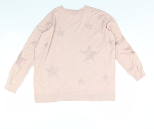 Womens UK Size 8 Red Herring Pink Pullover Jumper