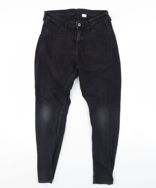 Womens UK Size 30 in Preworn Regular Fit Skinny Black Jeans