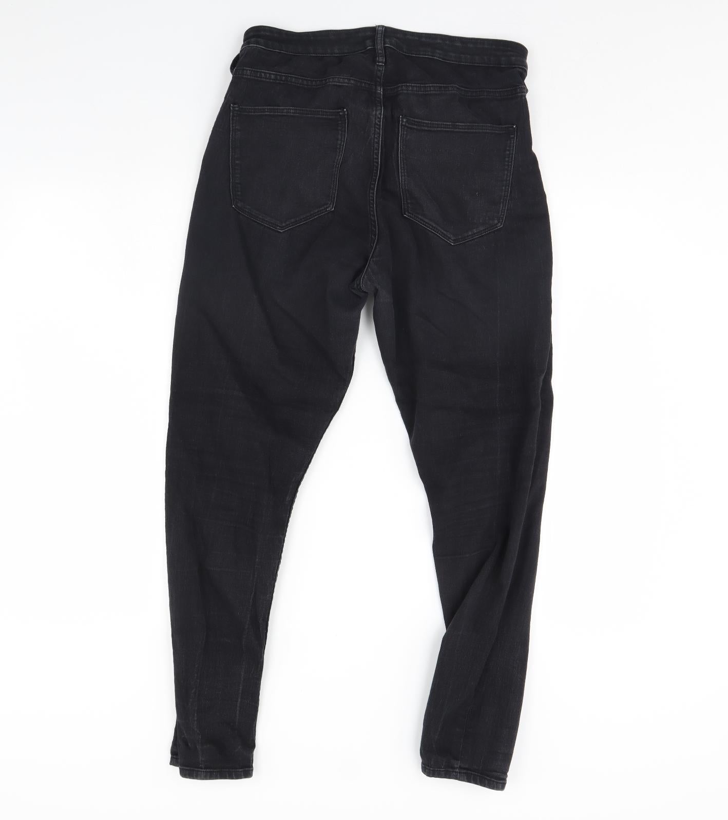 Womens UK Size 30 in Preworn Regular Fit Skinny Black Jeans