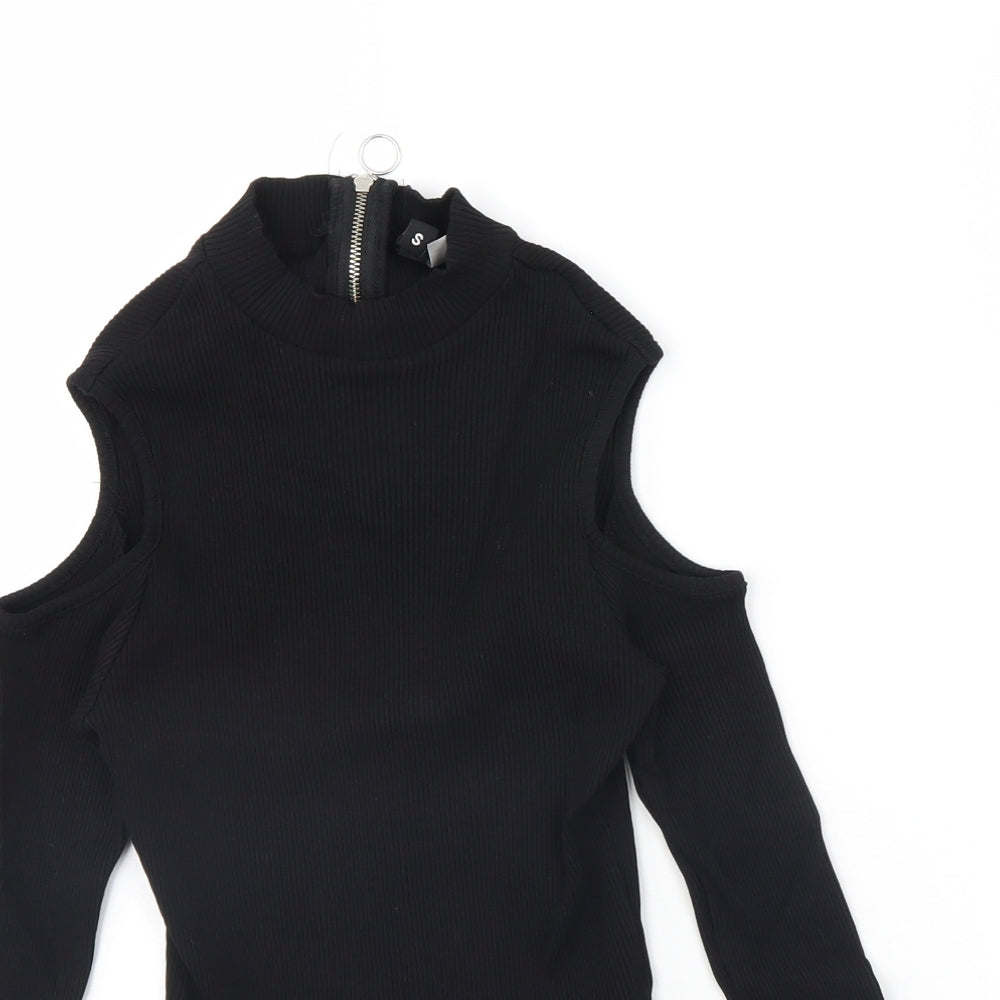Womens UK Size S Divided Black Pullover Jumper