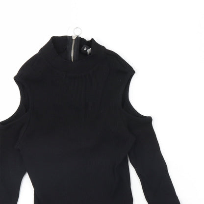 Womens UK Size S Divided Black Pullover Jumper