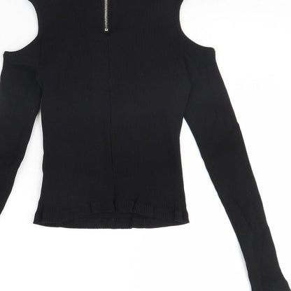 Womens UK Size S Divided Black Pullover Jumper