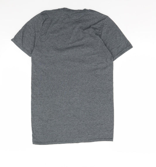 Womens UK Size S Gildan Grey Basic T-Shirt
