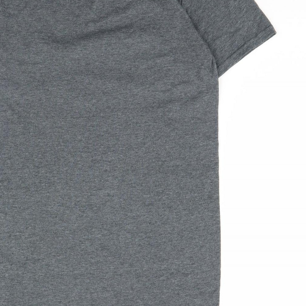 Womens UK Size S Gildan Grey Basic T-Shirt