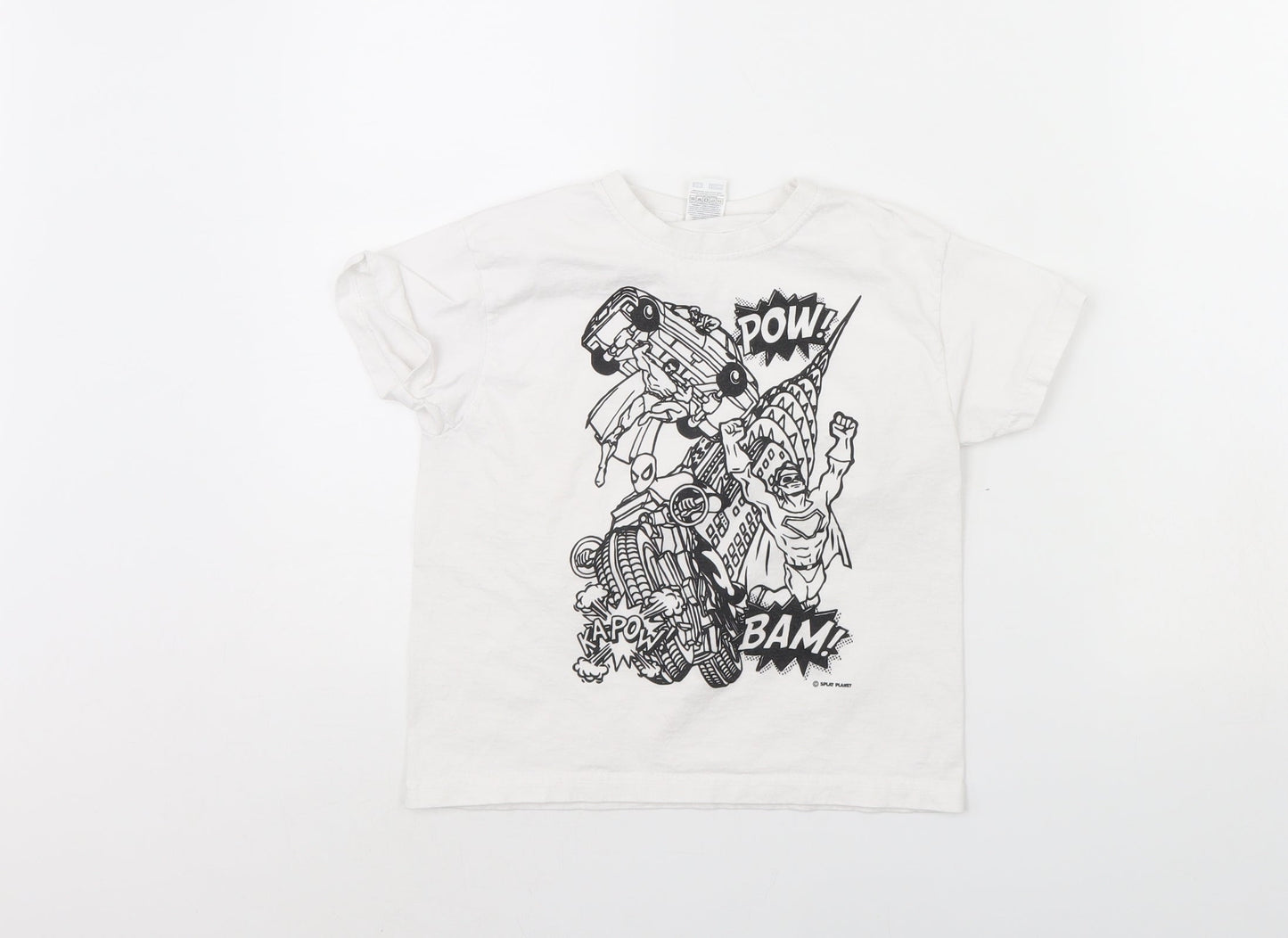 Fruit of the Loom Boys White   Basic T-Shirt Size 5 Years  - Comic Print