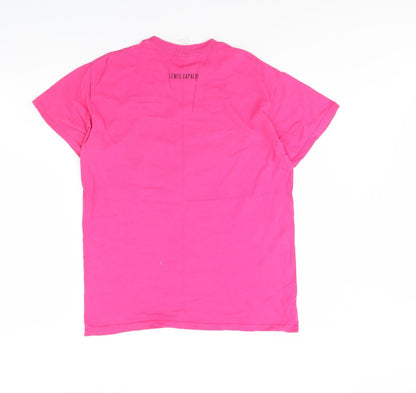 Womens UK Size M Gildan Pink Basic T-Shirt
