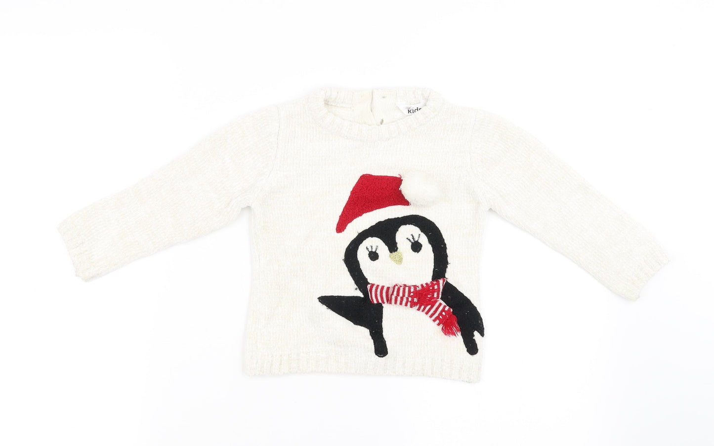 M&Co Girls White   Pullover Sweatshirt Size 2-3 Years