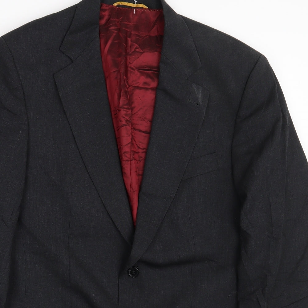 Mens UK Size 38 Carl Gross Regular Grey Suit Jacket