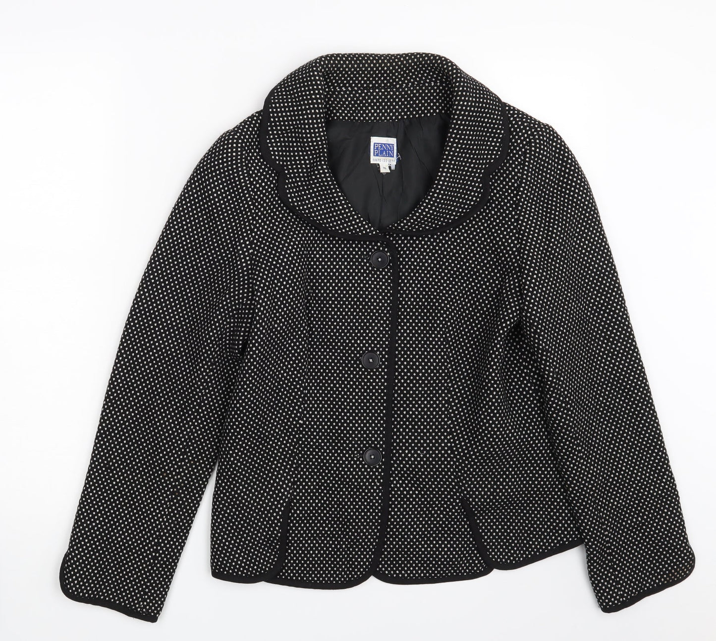 Womens UK Size 10 Penny plain Black Jacket