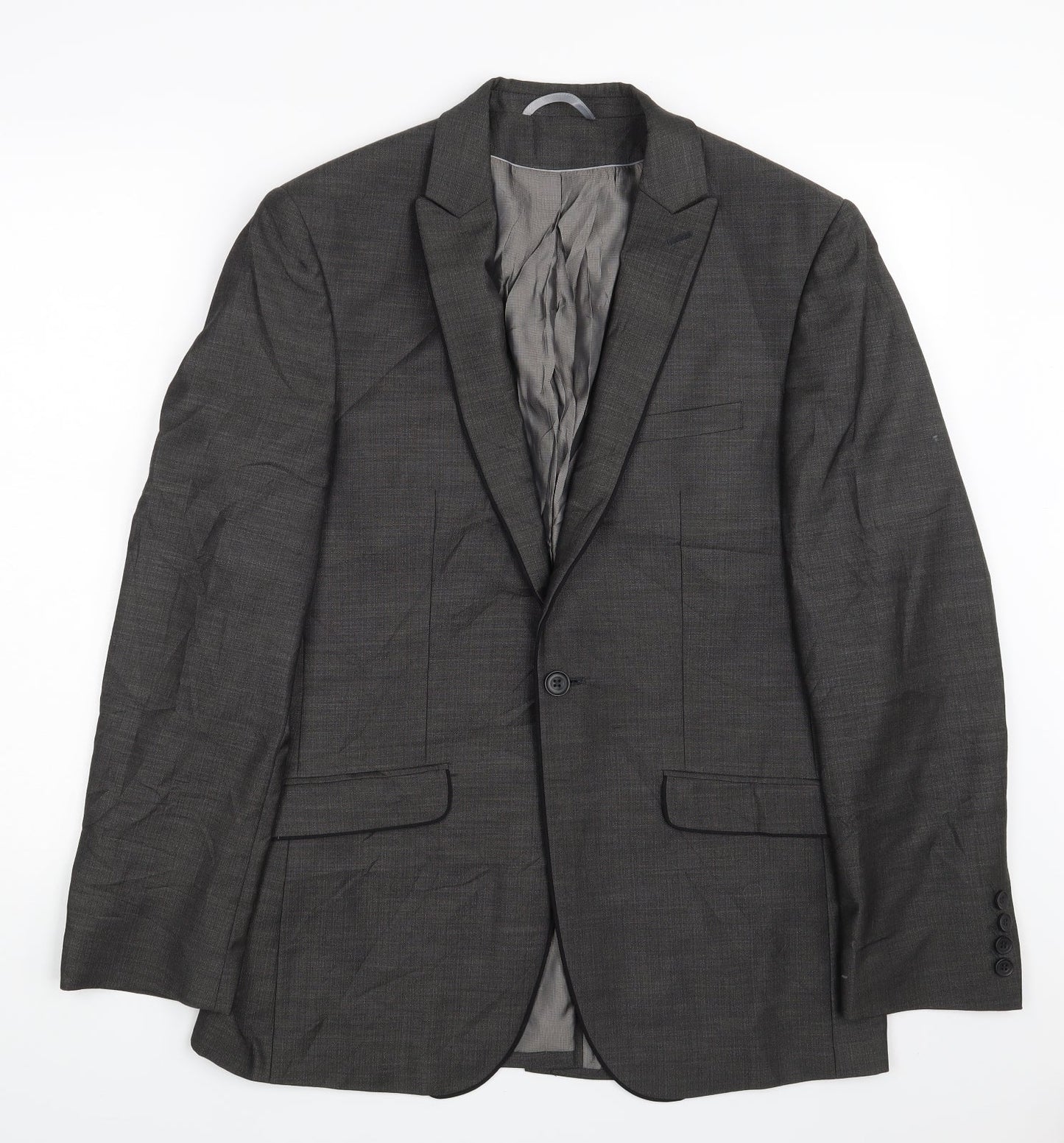 Mens UK Size 38 Burton Regular Grey Suit Jacket