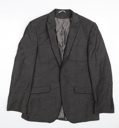 Mens UK Size 38 Burton Regular Grey Suit Jacket