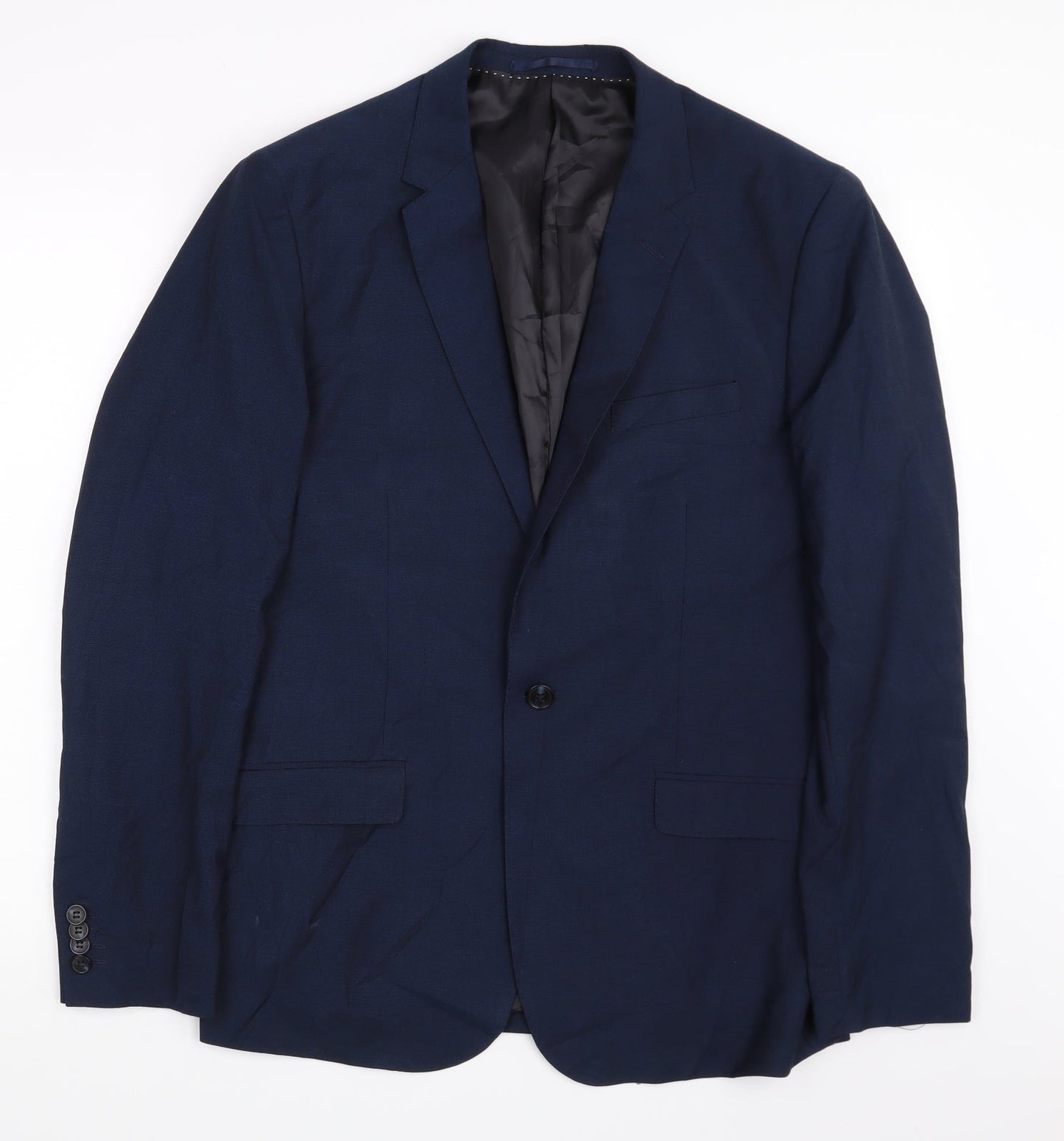 Mens UK Size 42 H&M Regular Blue Suit Jacket