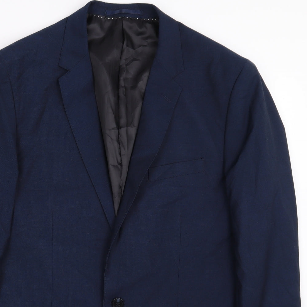 Mens UK Size 42 H&M Regular Blue Suit Jacket