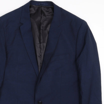 Mens UK Size 42 H&M Regular Blue Suit Jacket