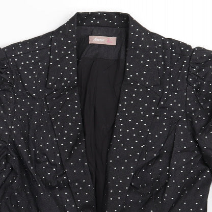 A wear Womens Black Polka Dot  Jacket Blazer Size 12