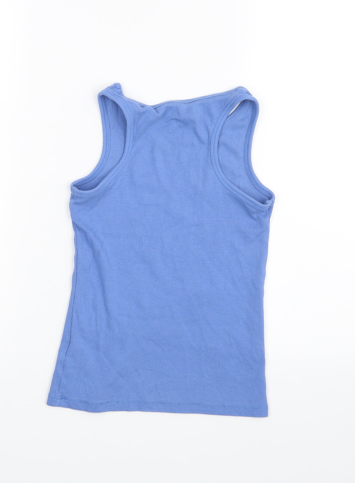 Back view of Next girls’ blue basic t-shirt, size 7, years