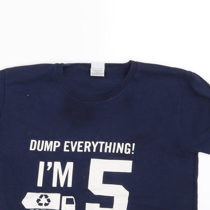 Fruit of the Loom Boys Blue   Basic T-Shirt Size 7 Years