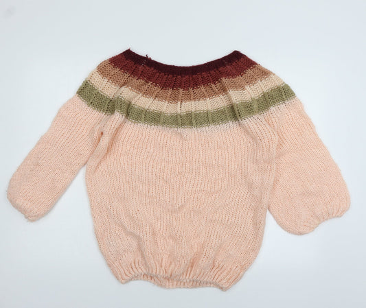 Womens UK Size L New Look Pink Pullover Jumper