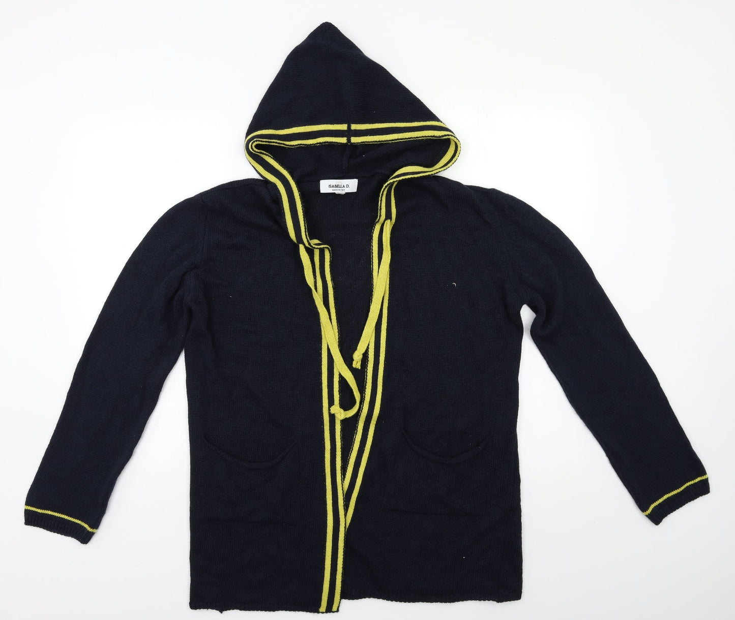 Isabella D Womens Blue   Cardigan Hoodie Size M