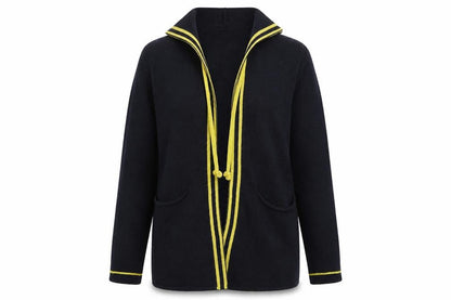 Front view of Isabella D women’s blue cardigan hoodie, size M