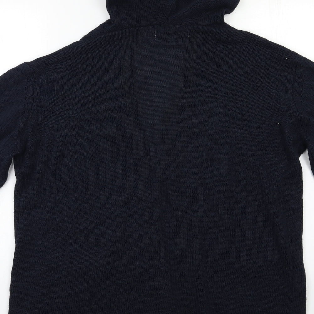 Isabella D Womens Blue   Cardigan Hoodie Size M