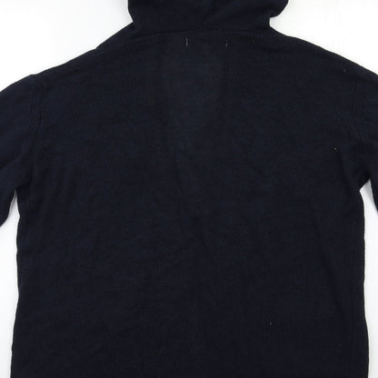 Isabella D Womens Blue   Cardigan Hoodie Size M