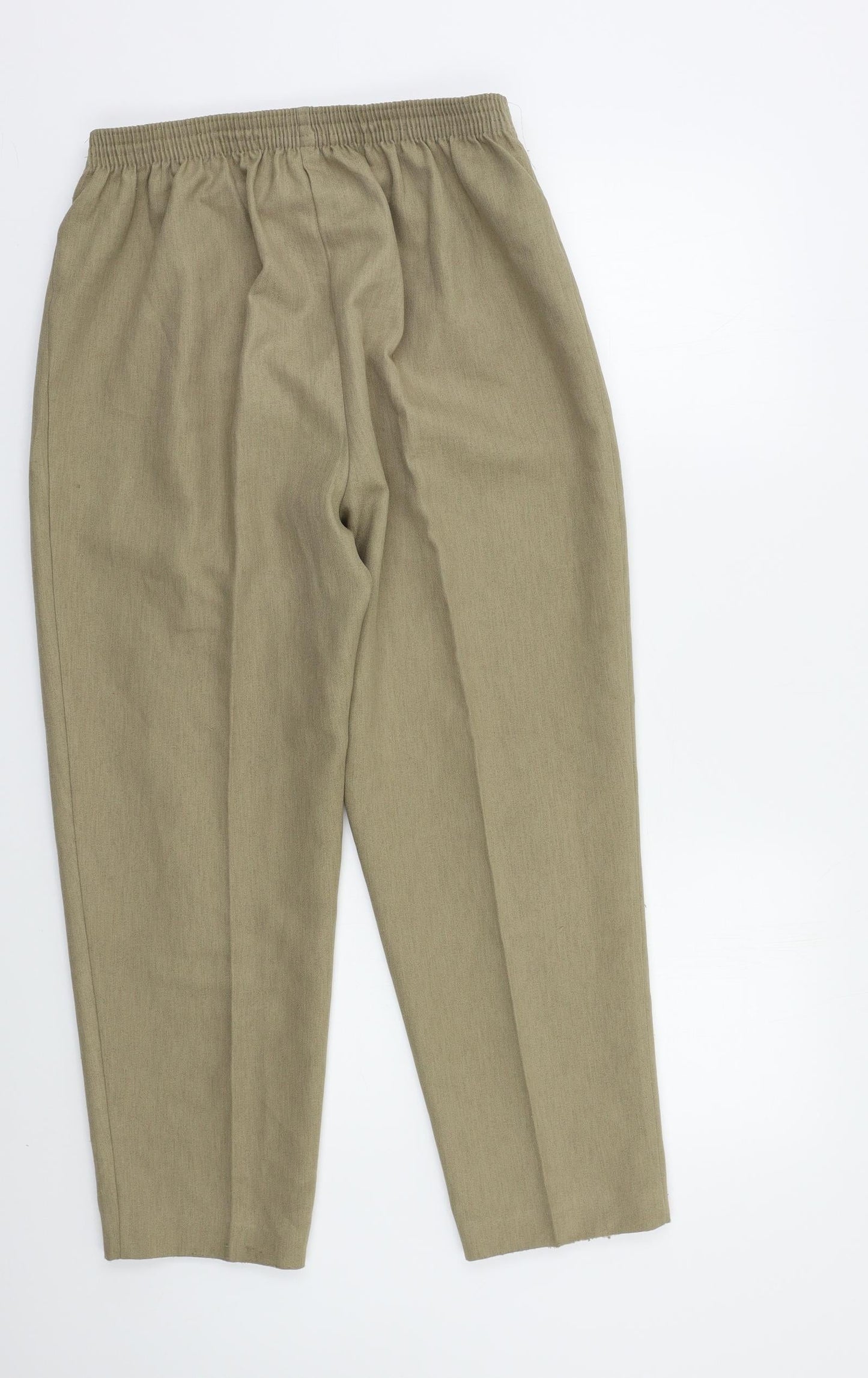Womens UK Size 14 Preworn Regular Fit  Beige Trousers
