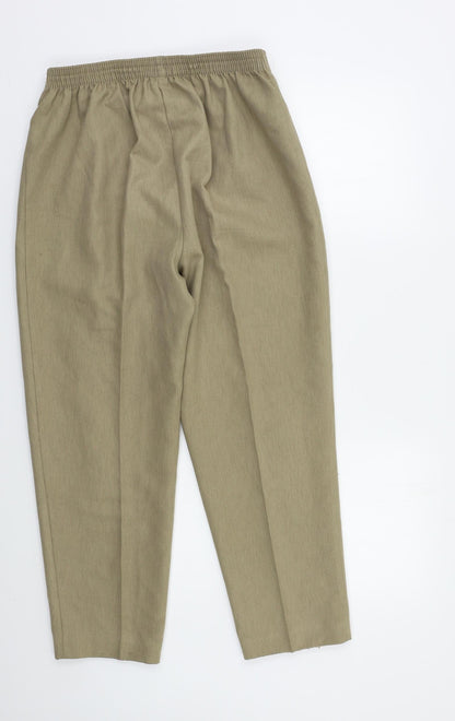 Womens UK Size 14 Preworn Regular Fit  Beige Trousers