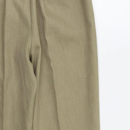 Womens UK Size 14 Preworn Regular Fit  Beige Trousers