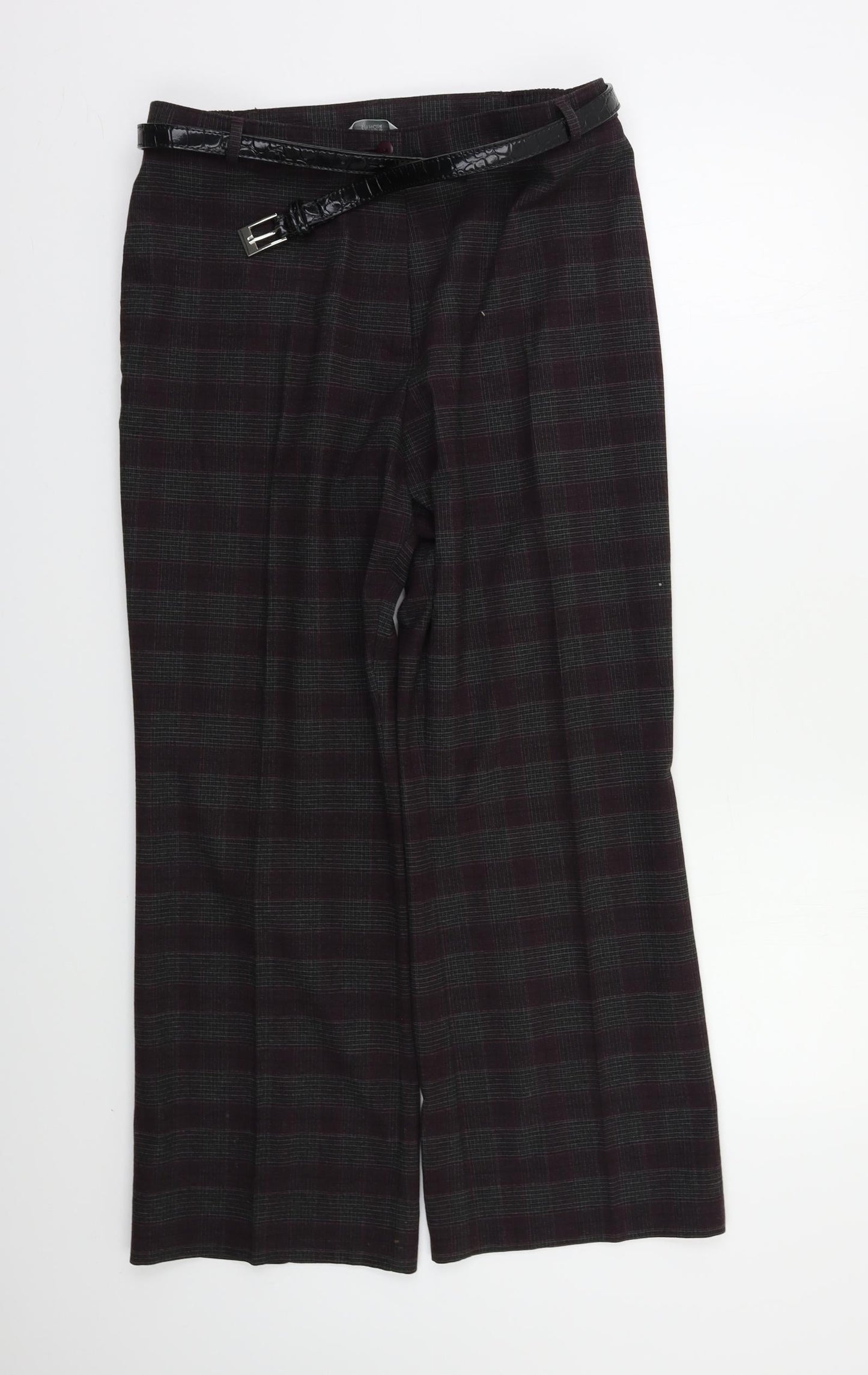 Womens UK Size 14 M&S Regular Fit  Purple Trousers