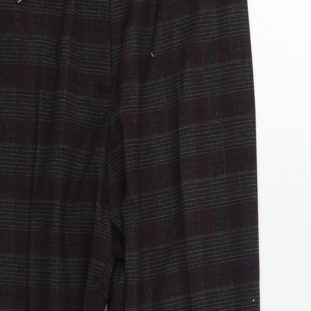 Womens UK Size 14 M&S Regular Fit  Purple Trousers