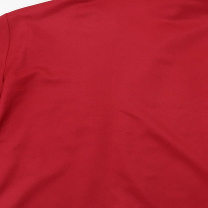 Womens UK Size 14 M&S Red Basic Button-Up