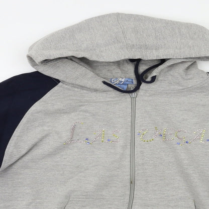bay beauty Womens Grey   Full Zip Hoodie Size L