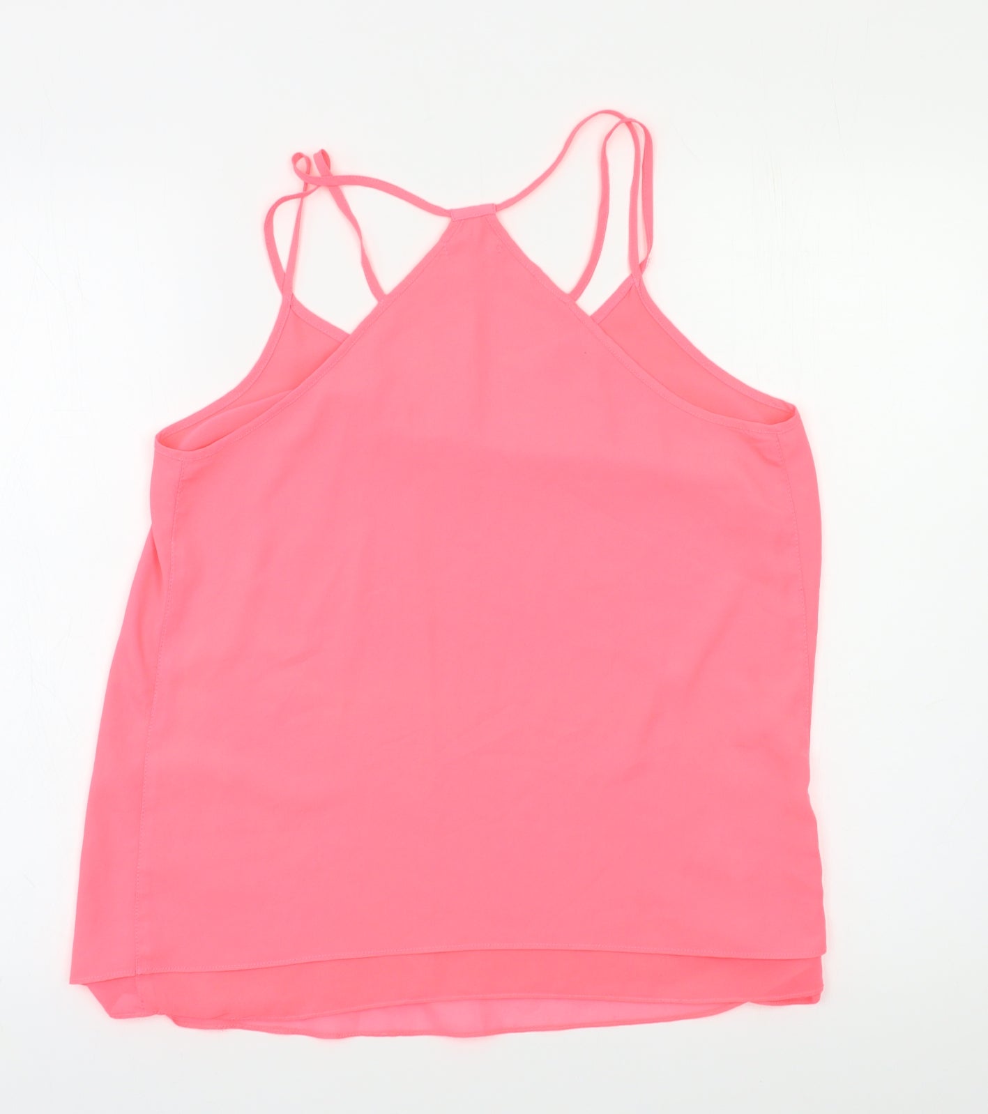 Womens UK Size 10 River Island Pink Basic Tank