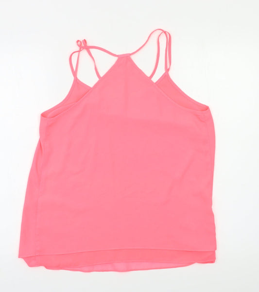 Womens UK Size 10 River Island Pink Basic Tank