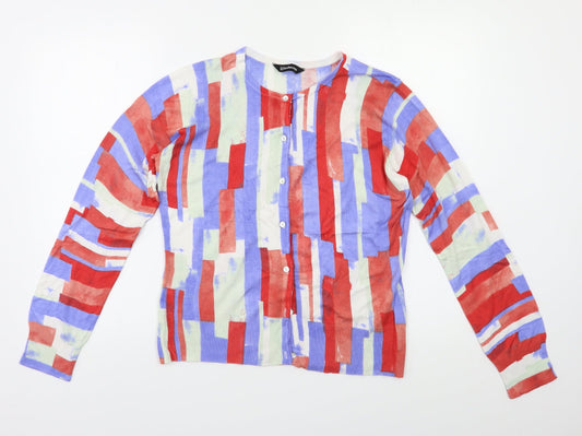 Kaleidoscope Womens Multicoloured Striped  Cardigan Jumper Size 14