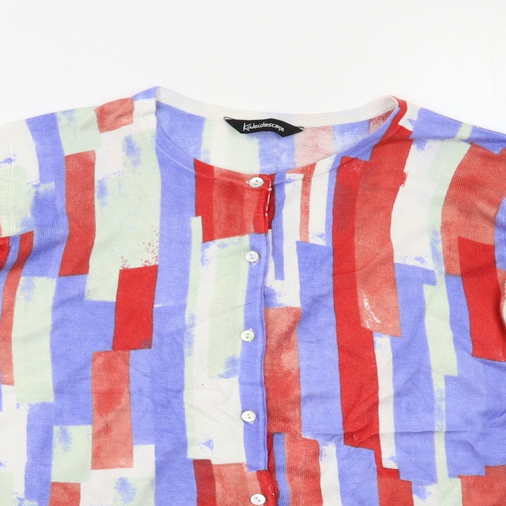 Kaleidoscope Womens Multicoloured Striped  Cardigan Jumper Size 14