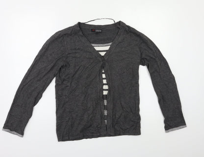 Womens UK Size S Sky Design Grey Cardigan Jumper