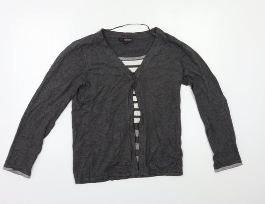Womens UK Size S Sky Design Grey Cardigan Jumper