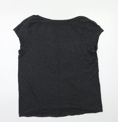 Womens UK Size 18 Wrap Grey Basic Polo
