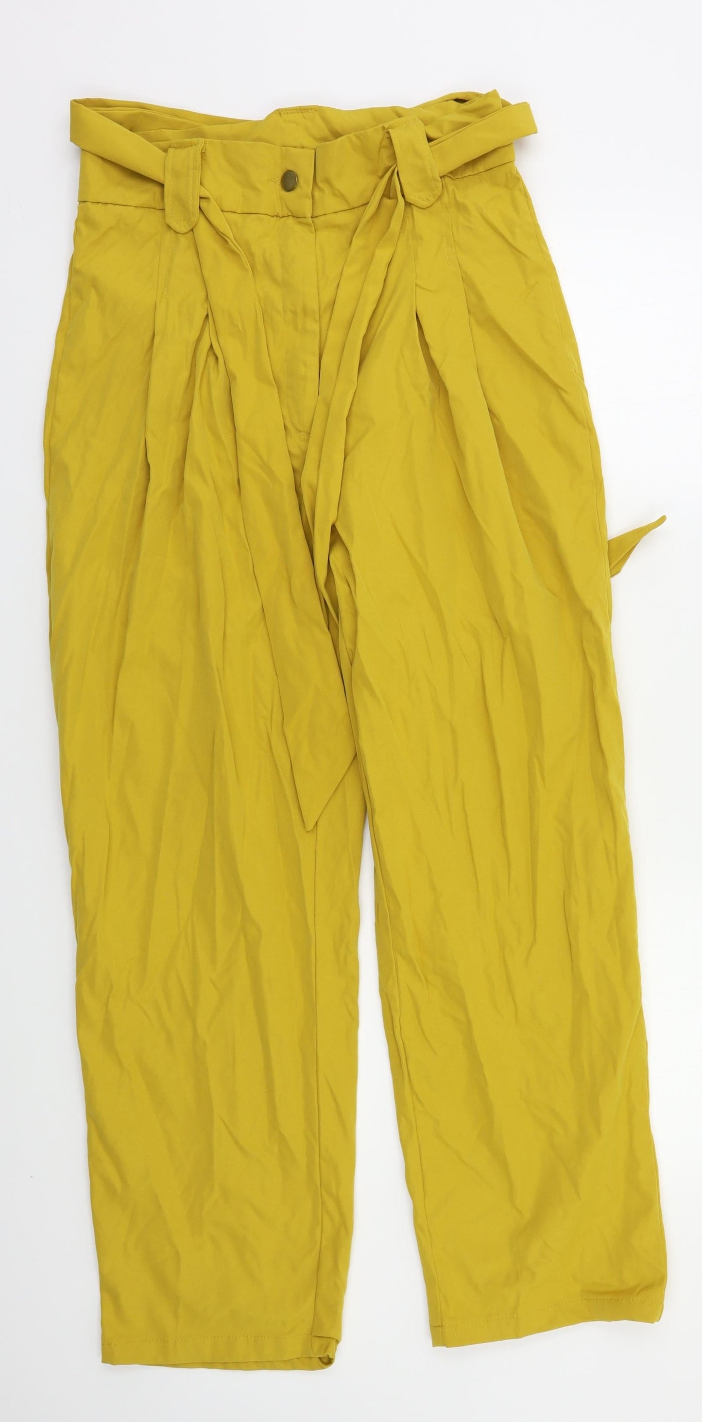 SheIn Womens Yellow   Trousers  Size L L27 in