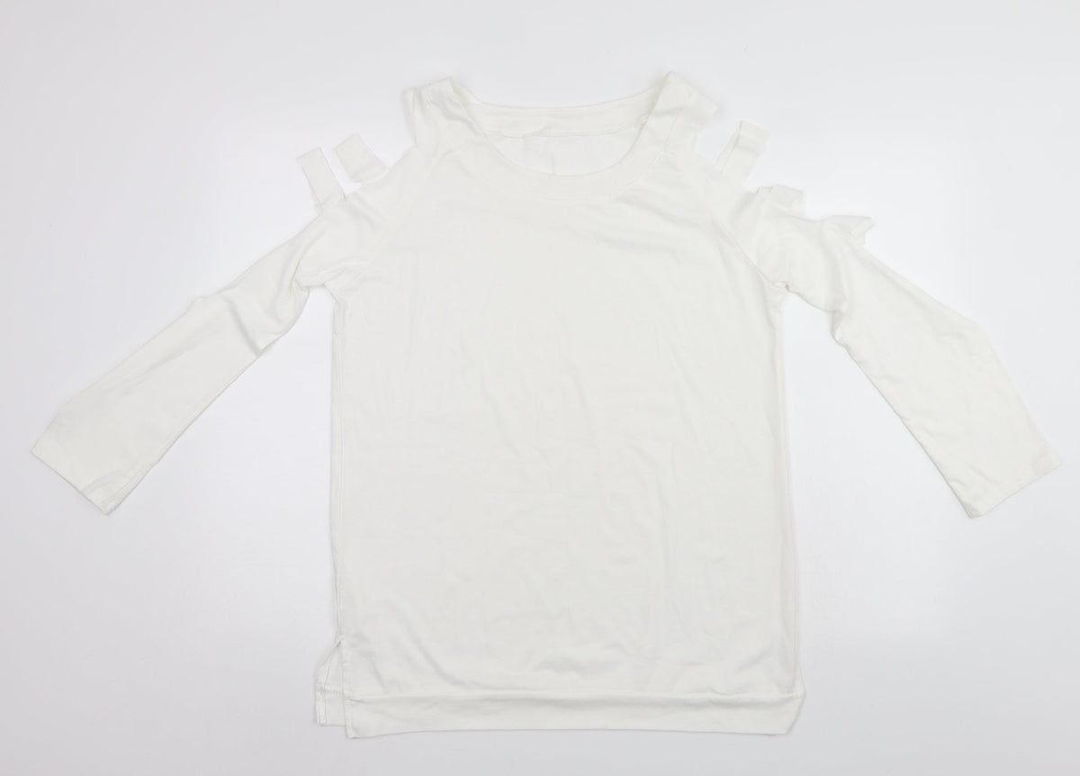 ZY Womens White   Pullover Jumper Size 2XL