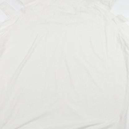 ZY Womens White   Pullover Jumper Size 2XL
