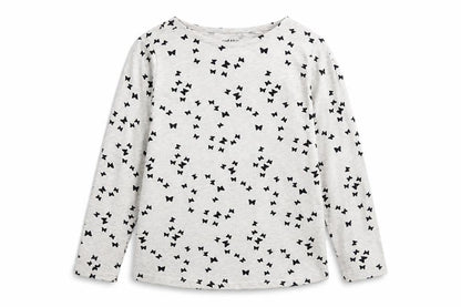H&M Girls Grey Polka Dot  Henley Jumper Size 9-10 Years