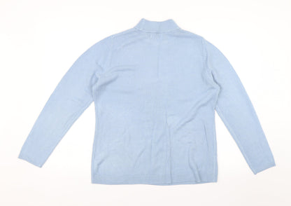 Womens UK Size 14 Papaya Blue Pullover Jumper