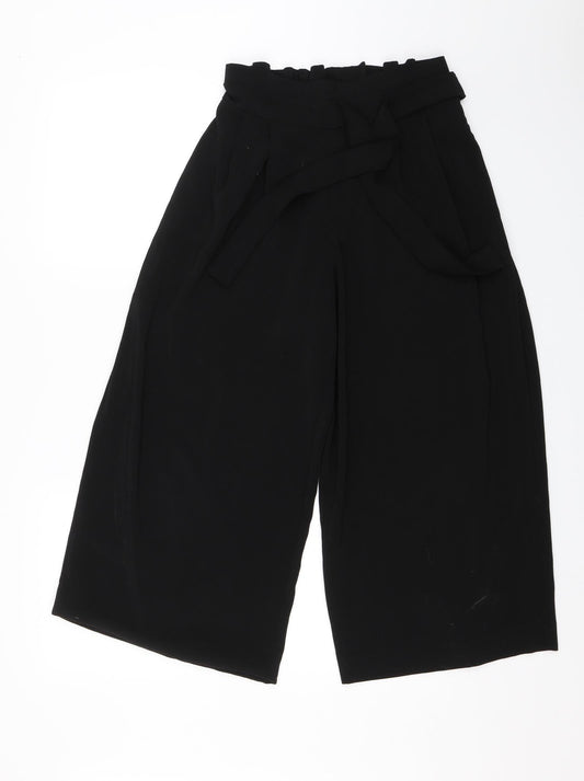 Womens UK Size S Zara Regular Fit  Black Trousers
