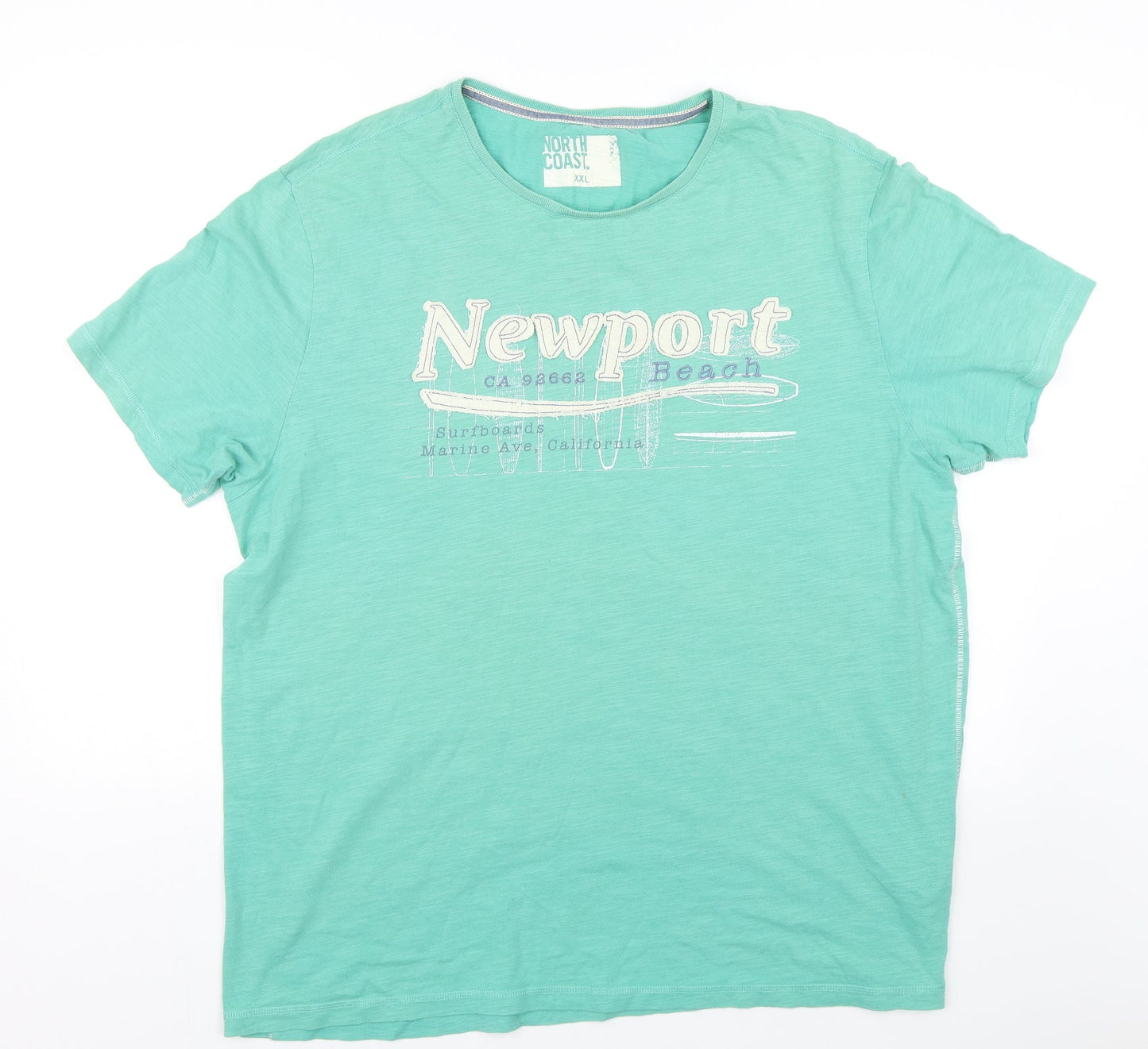 North Coast Mens Green    T-Shirt Size 2XL  - Newport Beach