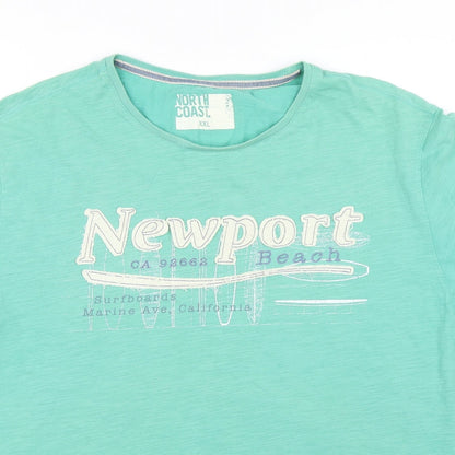 North Coast Mens Green    T-Shirt Size 2XL  - Newport Beach