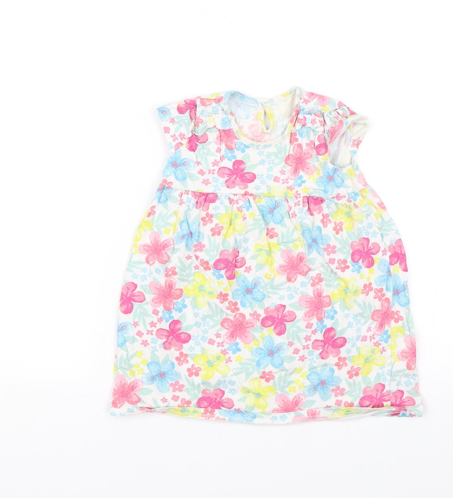 George Baby White Floral  Shift  Size 18-24 Months